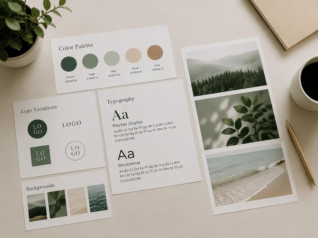 Palette, loghi e sfondi del brand
