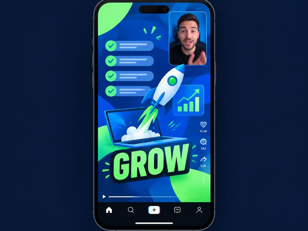 Video verticale con grafiche e talking head